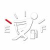 2 Pcs Car Fuel Gauge Funny Car Sticker Fuel Tank Cap Scratch Decal Fuel Up Sticker; White