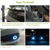 2 Pcs 2.5"Auto COB LED Fog Light 1200LM 6000k White IP65 Waterproof Halo Angel Eye Ring Bulb Lamp Driving DRL 12V