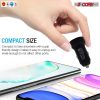 5 Core 2 Pieces Car USB Fast Charger Dual Car Phone Charger IPhone Samsung USB-C Adapter CDKC11 USBC 2Pcs