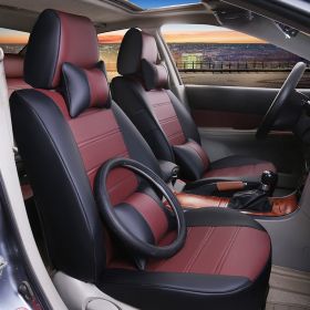 Car Seat Cover (Option: Black wine red-Five seats)