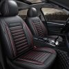 5D 5 Seats Car Seat Covers Full Set Leather Front Rear Back Padded Universal Fit