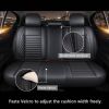 5D 5 Seats Car Seat Covers Full Set Leather Front Rear Back Padded Universal Fit