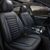 5D 5 Seats Car Seat Covers Full Set Leather Front Rear Back Padded Universal Fit